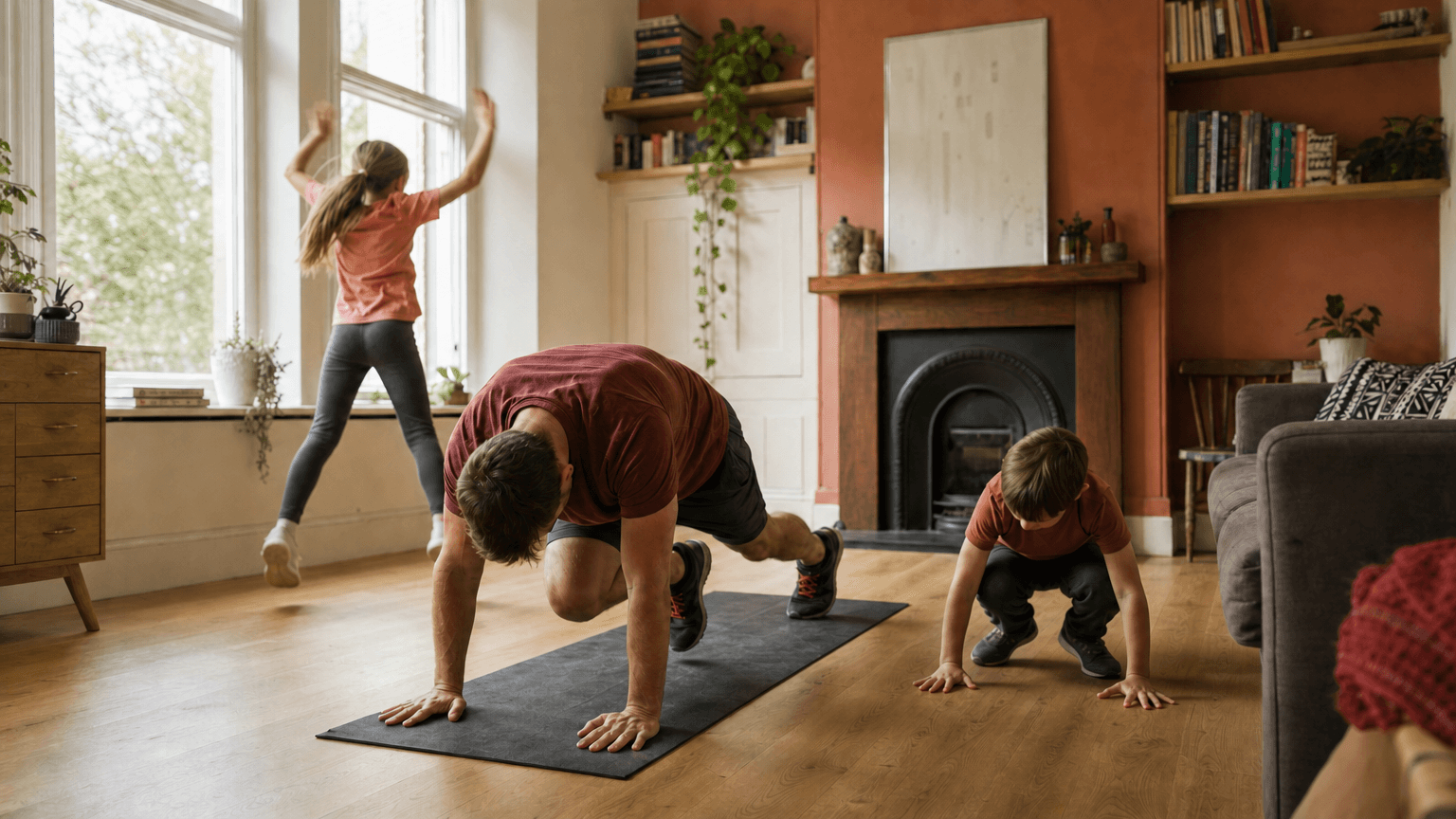 Joe Wicks Training with the Family Morning