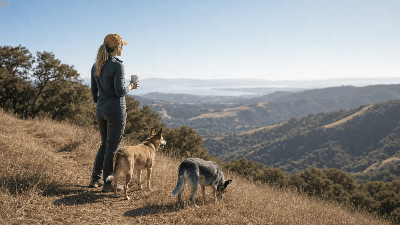 A long hike, latte in hand