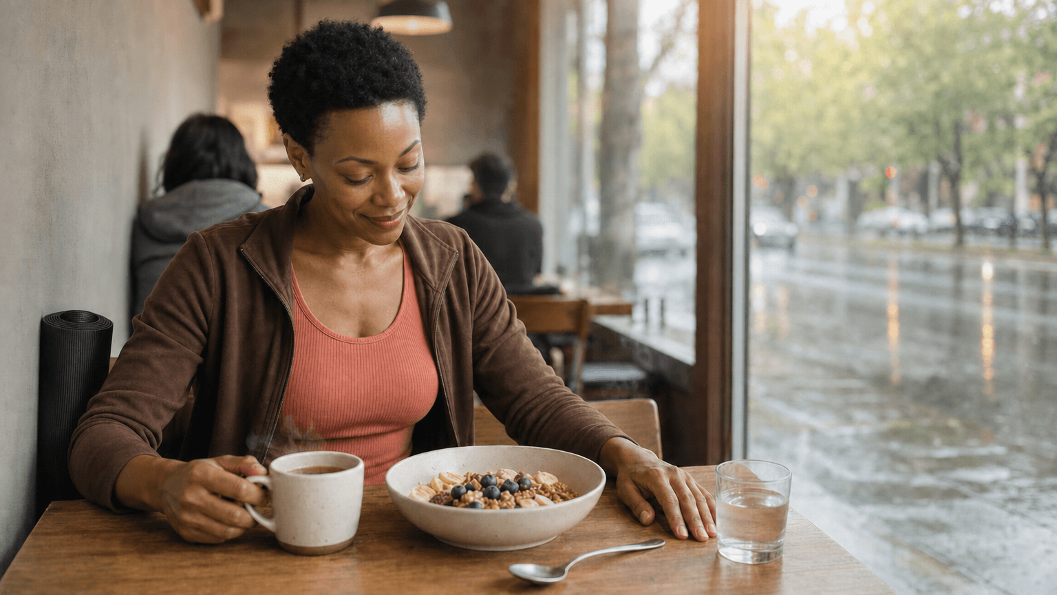 A breakfast with no distractions