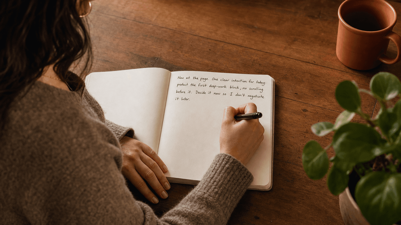 Write down one intention