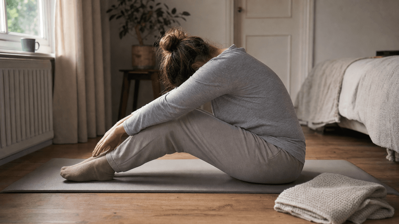 Slow stretching to wake up