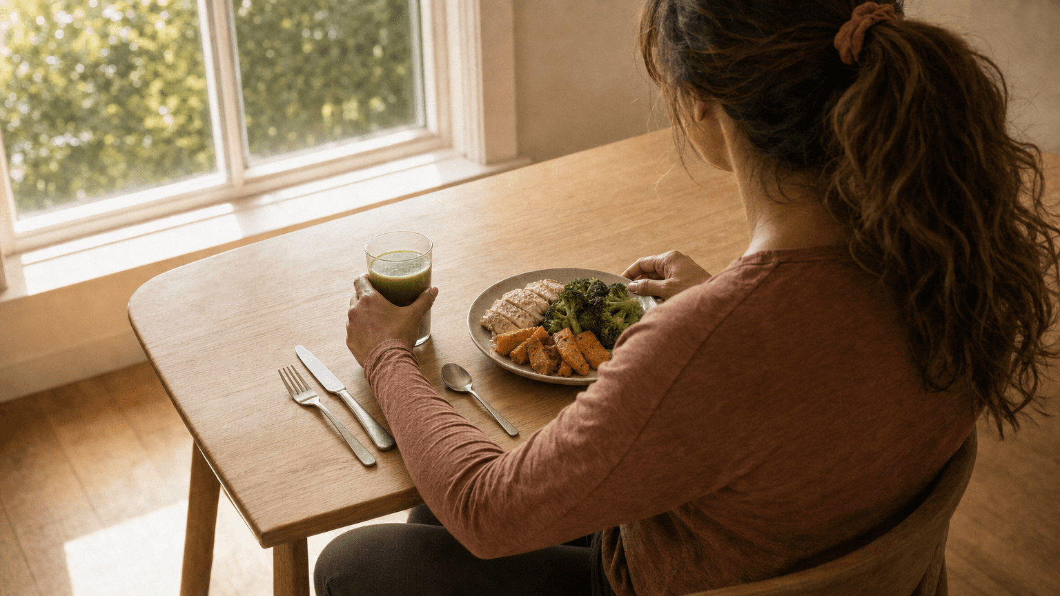 Green drink and a minful meal