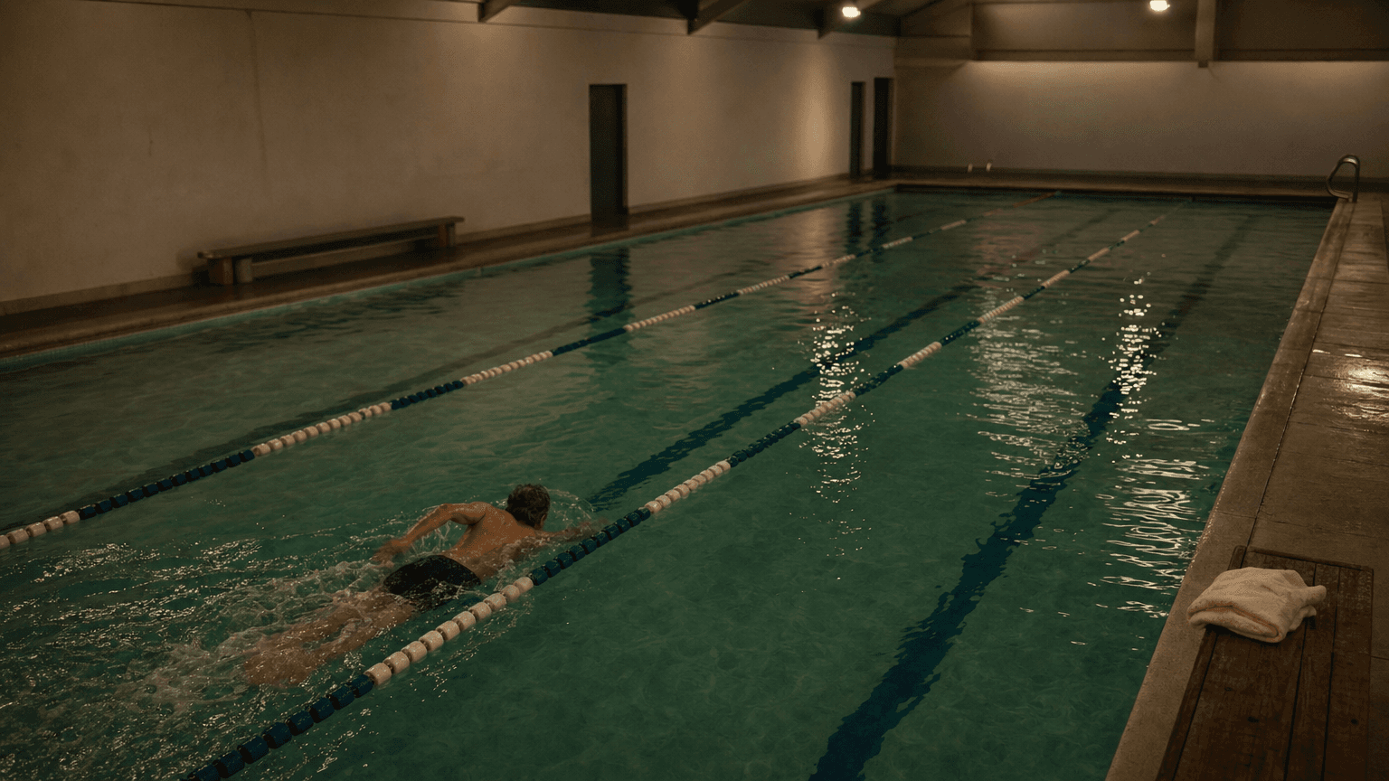 Swim laps, or run blocks