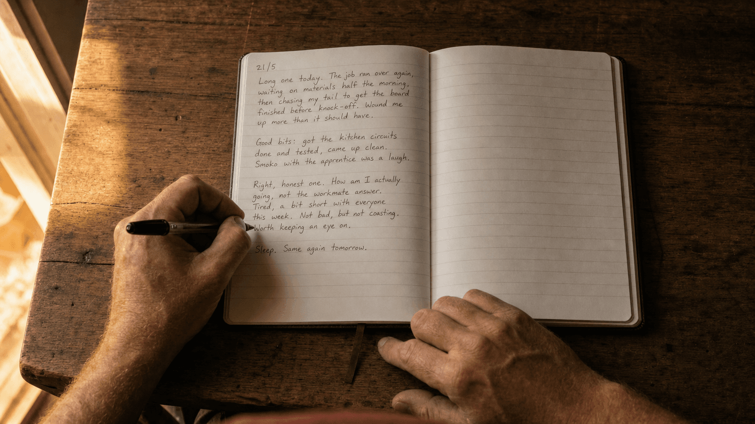 Check-in with journaling