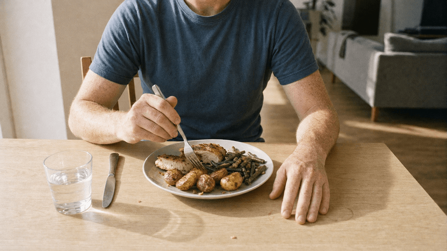 Eating with no distractions