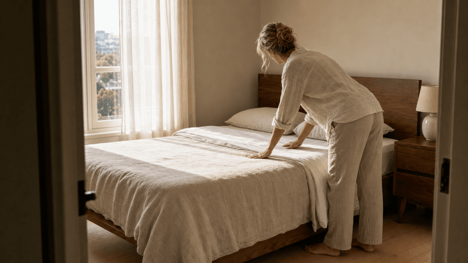 Start by clearing your bedroom